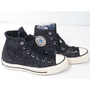 Converse Chuck 70 High Top Black Furry Suede Sneakers Women 6.5